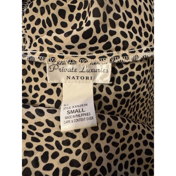 Natori Private Luxuries Leopard Print Ruffle Sleeve Scoop Back Short Dress - Picture 10 of 11